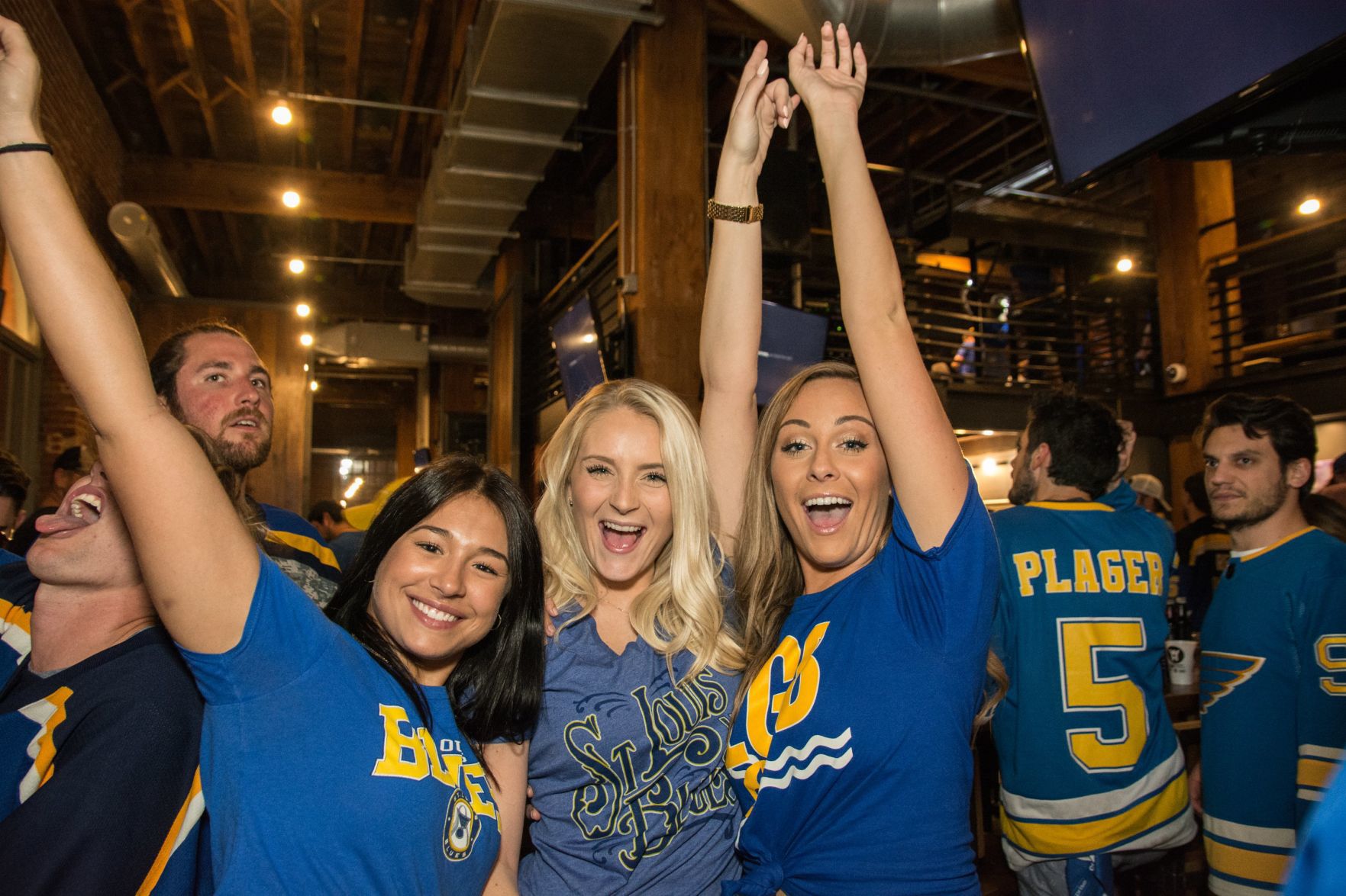 Blues Fans at Wheelhouse during Stanley Cup Final Game 7. Spons